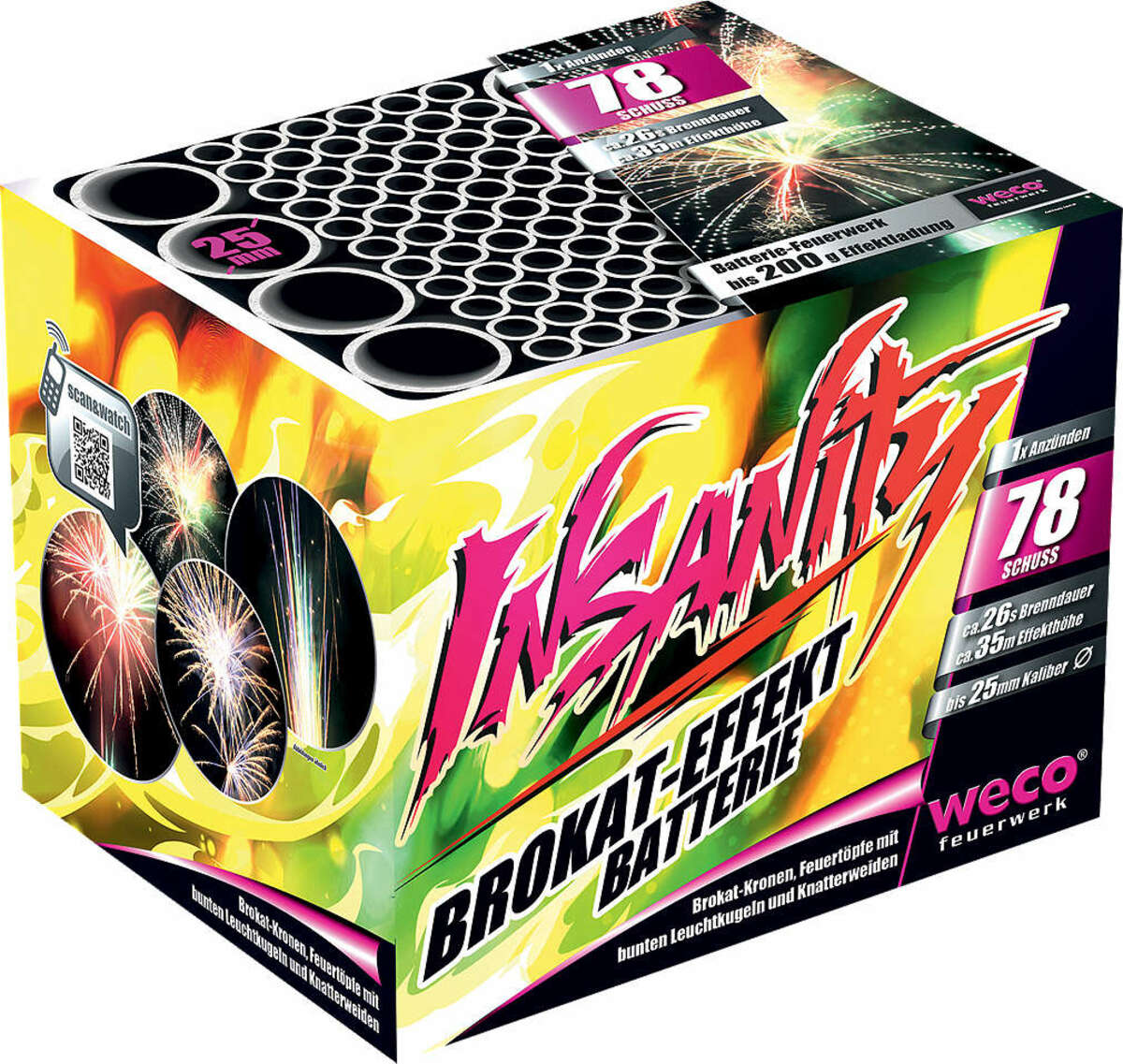 Bild 1 von WECO Brokat-Effekt-Batterie »Insanity«