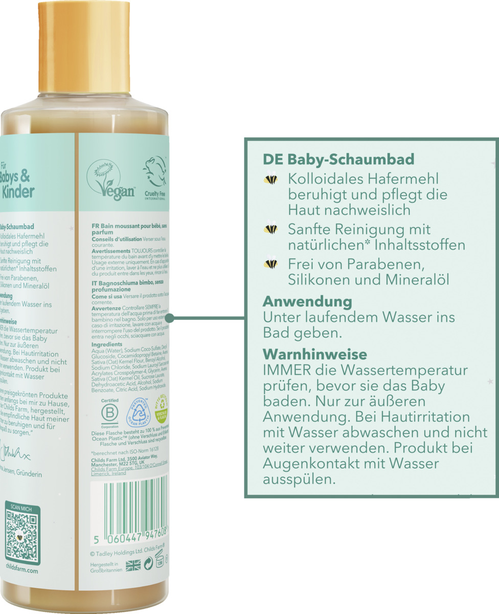 Bild 2 von Childs Farm Baby Schaumbad