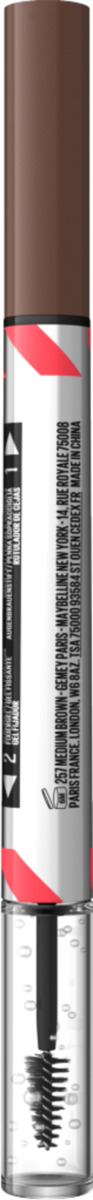 Bild 2 von Maybelline New York Build-A-Brow 2in1 Augenbrauenstift Nr. 257 mediumbraun + Versiegelungsgel
