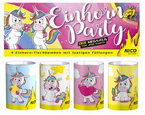 Tischbombensortiment „Einhorn-Party“