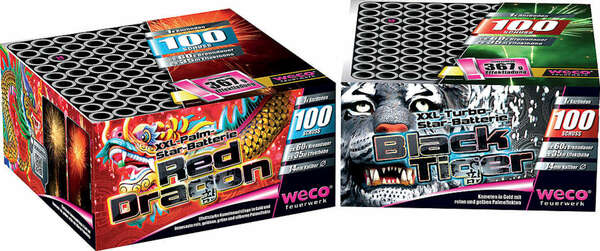 Bild 1 von WECO XXL-Palm-Star-Batterie »Red Dragon« oder XXL-Turbo-Star-Batterie »Black Tiger«