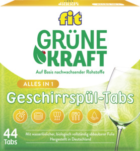 fit Grüne Kraft Alles-in-1 Geschirrspültabs XL-Pack