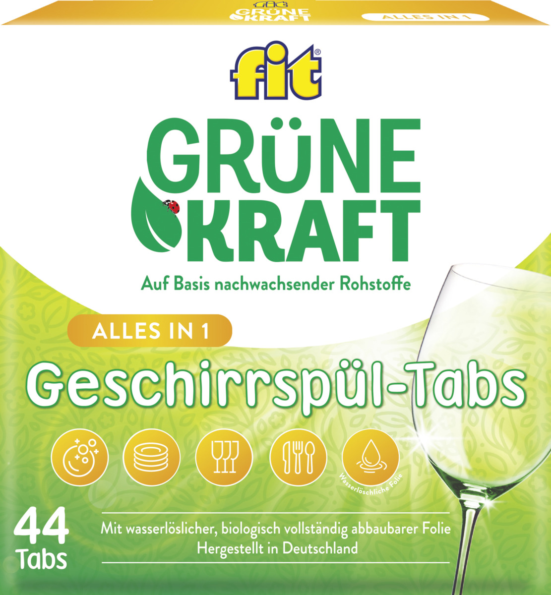 Bild 1 von fit Grüne Kraft Alles-in-1 Geschirrspültabs XL-Pack