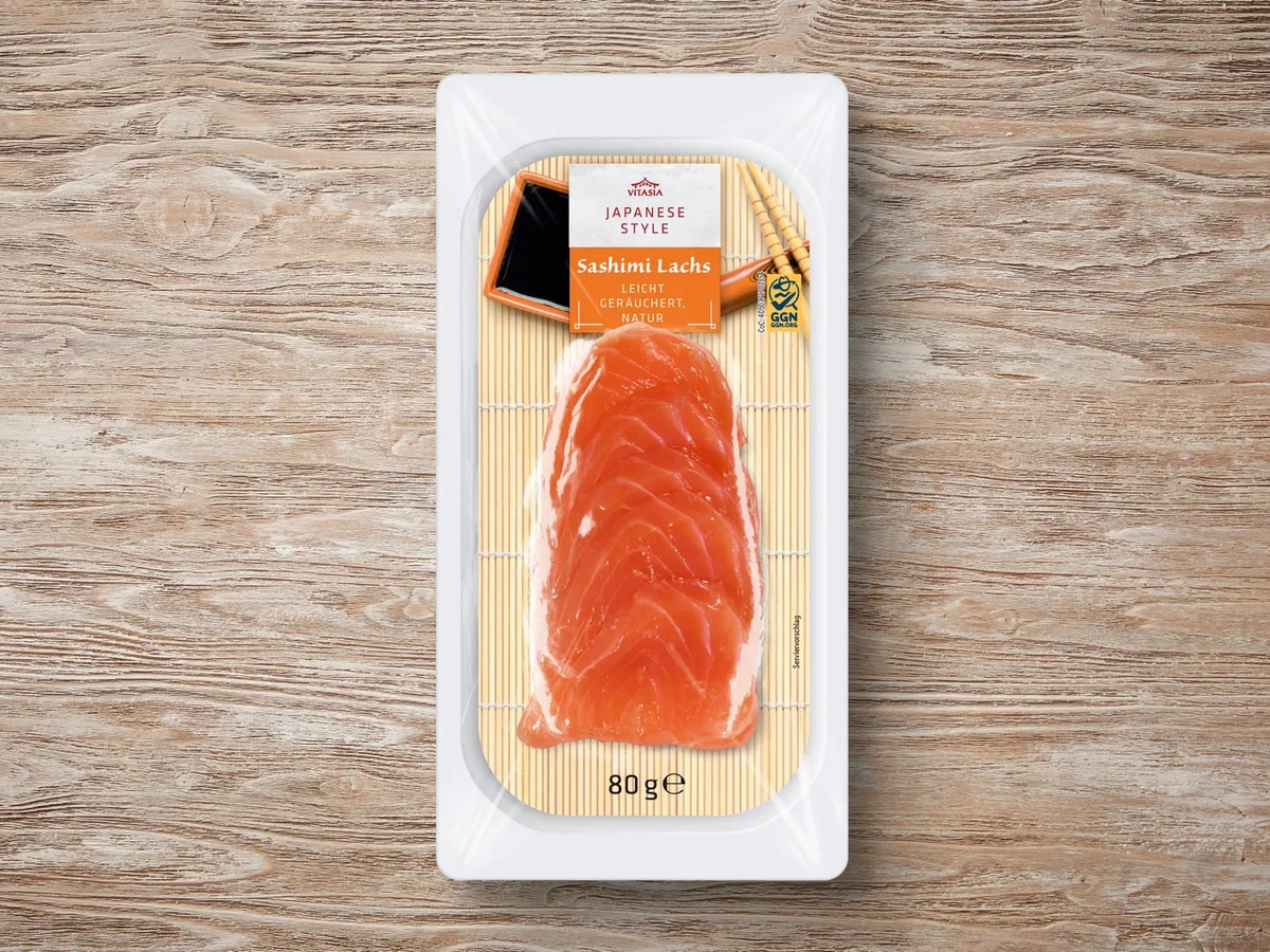 Bild 1 von Vitasia Sashimi Lachs, 
         80 g