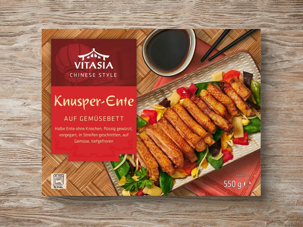 Vitasia Knusper-Ente auf Gemüsebett, 550 g von Lidl ansehen!