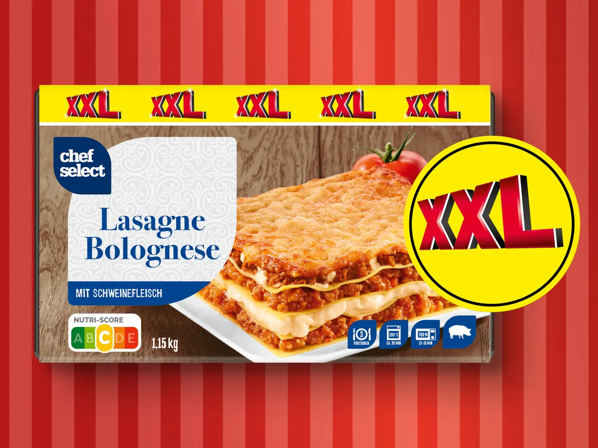 Bild 1 von Chef Select Lasagne Bolognese XXL, 
         1,15 kg