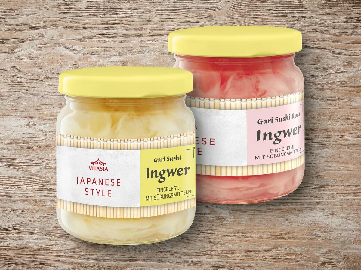 Bild 1 von Vitasia Gari Sushi Ingwer, 
         190 g; Abtropfgewicht: 110 g