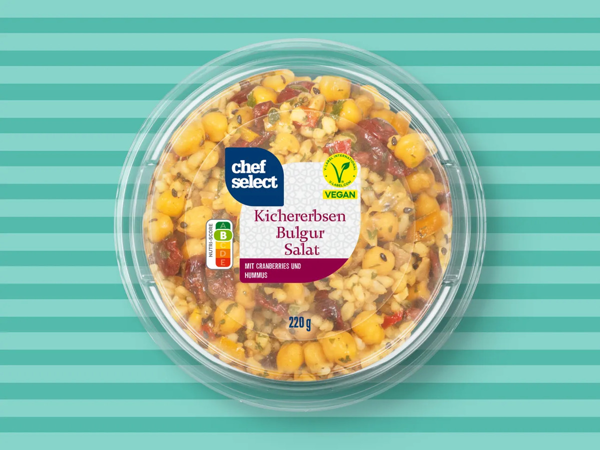 Bild 1 von Chef Select Kichererbsen Bulgur Salat mit Cranberries und Hummus, 
         220 g