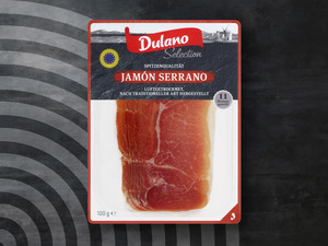 Dulano Selection Jamón Serrano Rohschinken, 
         100 g