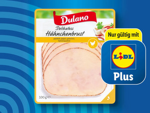 Dulano Delikatess Hähnchen-/Truthahnbrust, 
         100 g