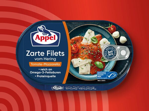 Bild 1 von Appel MSC Heringsfilets, 
         200 g