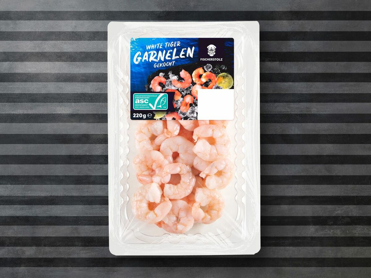 Bild 1 von Fischerstolz ASC White Tiger Garnelen, 
         220 g