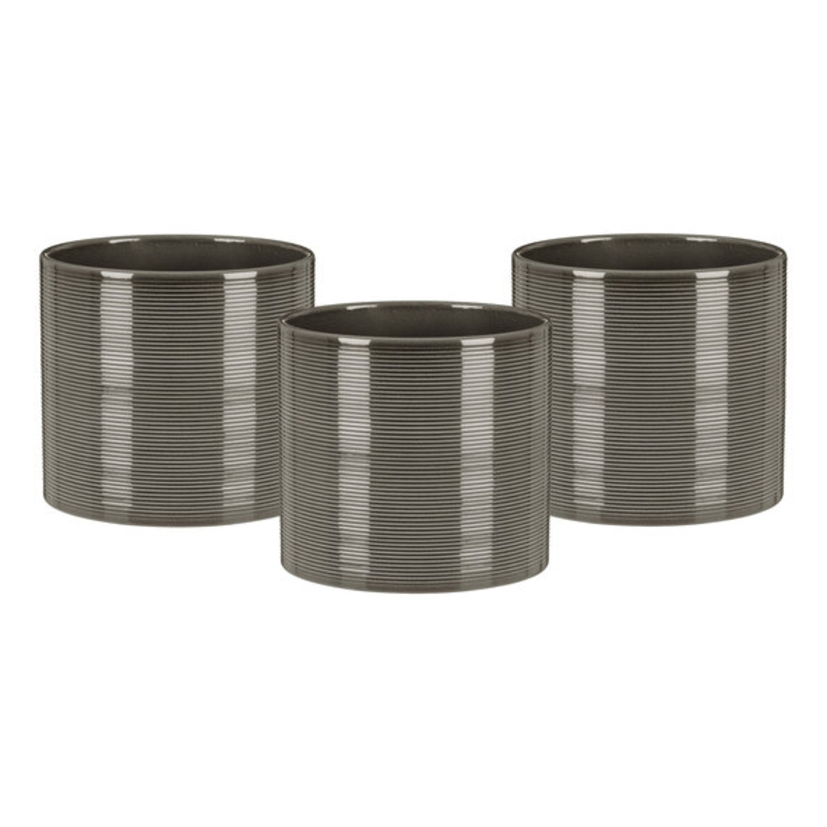 Bild 1 von Keramik-Blumentopf 3er Set Ø 16 cm, Glass Grey