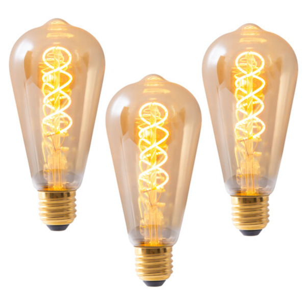 Bild 1 von LED-Leuchtmittel Dilly Ø 6,4 cm E27 4 W, 3er Set – Energieeffizienzklasse G