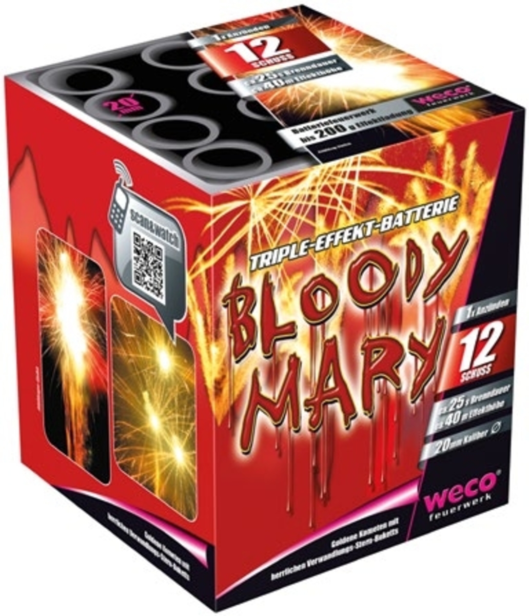 Bild 1 von Feuerwerks-Batterie »Bloody Mary« 12 Schuss