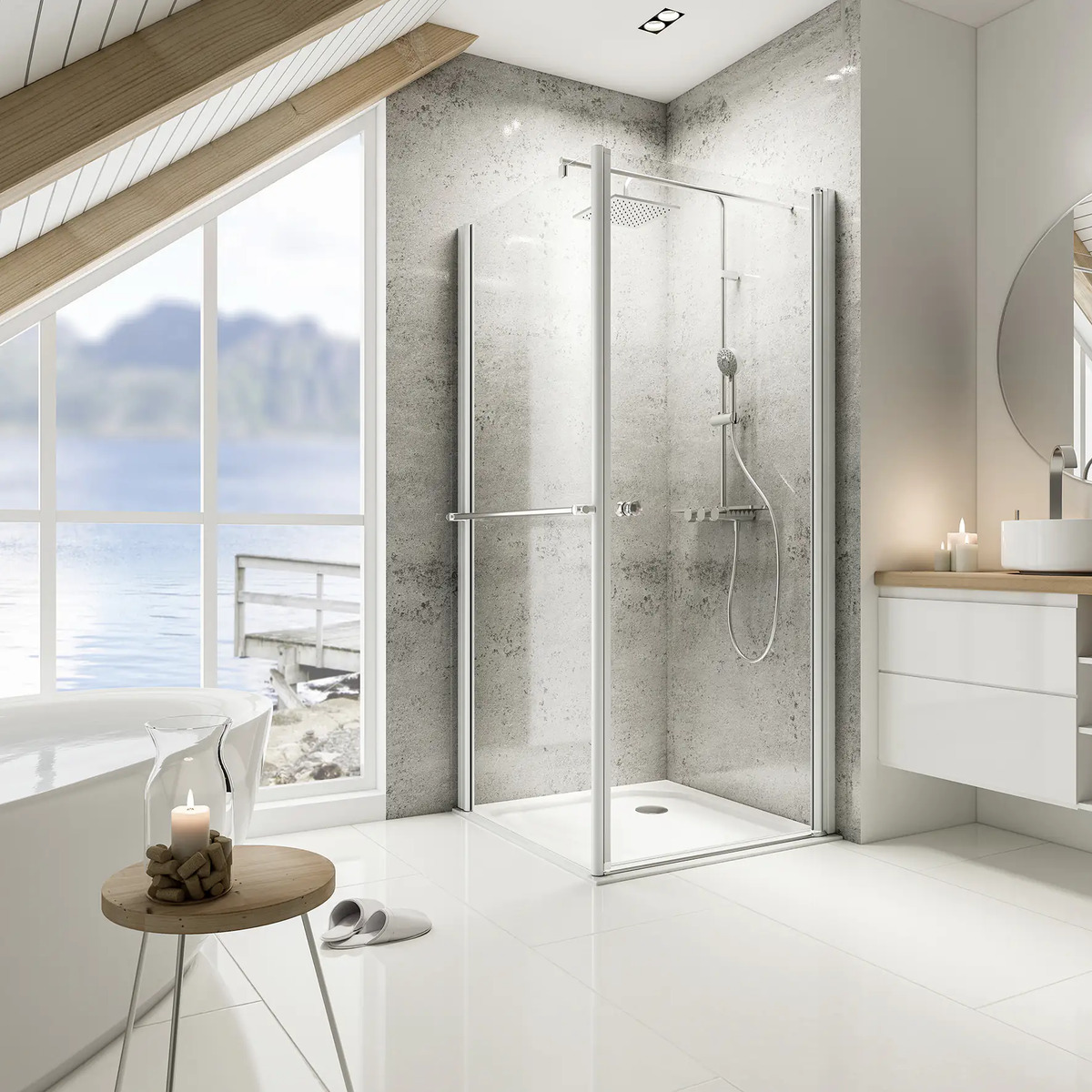 Bild 1 von Schulte Drehtür Seitenwand 90 x 90 x 200 cm Garant