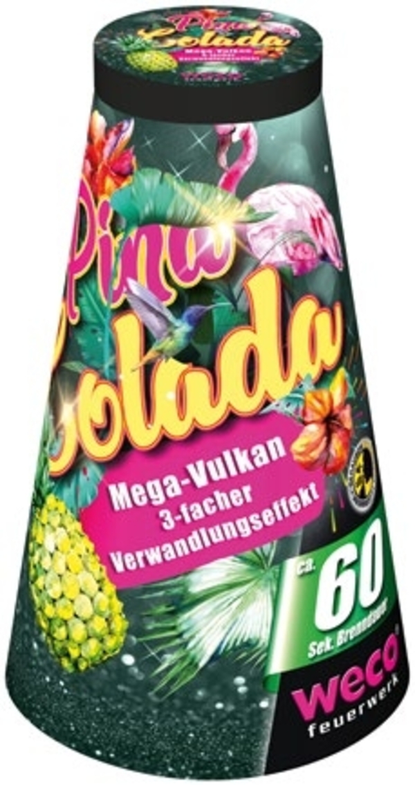 Bild 1 von Leucht-Sortiment »Pina Colada Mega Vulkan« 60 Sek. Brenndauer