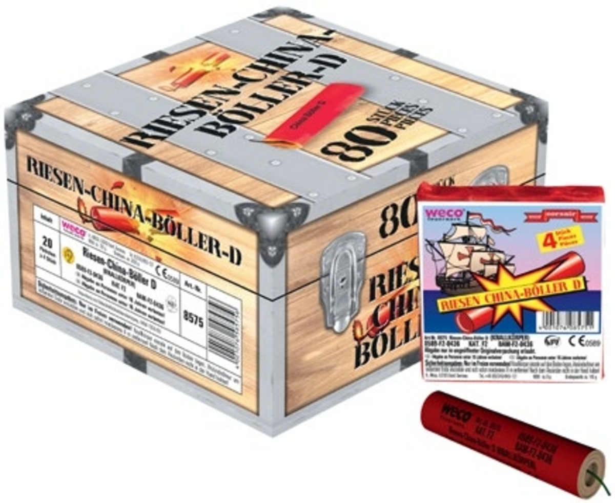 Bild 1 von Knall-Sortiment Riesen-China-Böller D 80 Stück