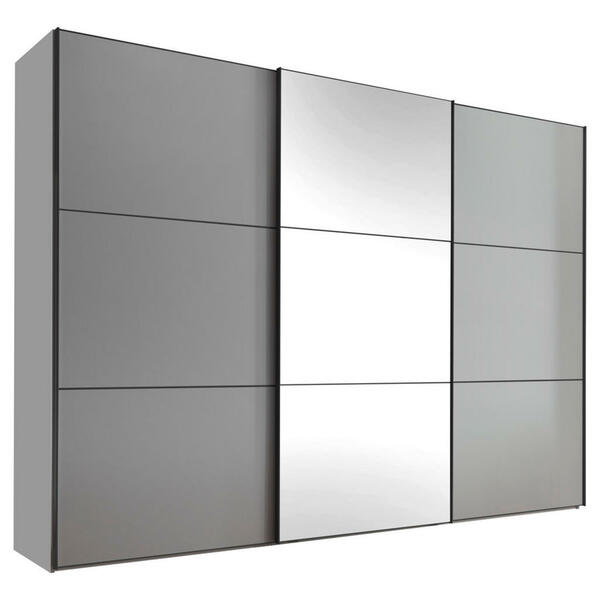 Bild 1 von Moderano Schwebetürenschrank, Grau, Metall, 10 Fächer, 2 Schubladen, 280x222x68 cm, Goldenes M, BQ - Bündnis für Qualität, Made in Germany, Typenauswahl, Beimöbel erhältlich, umfangreiches Zub