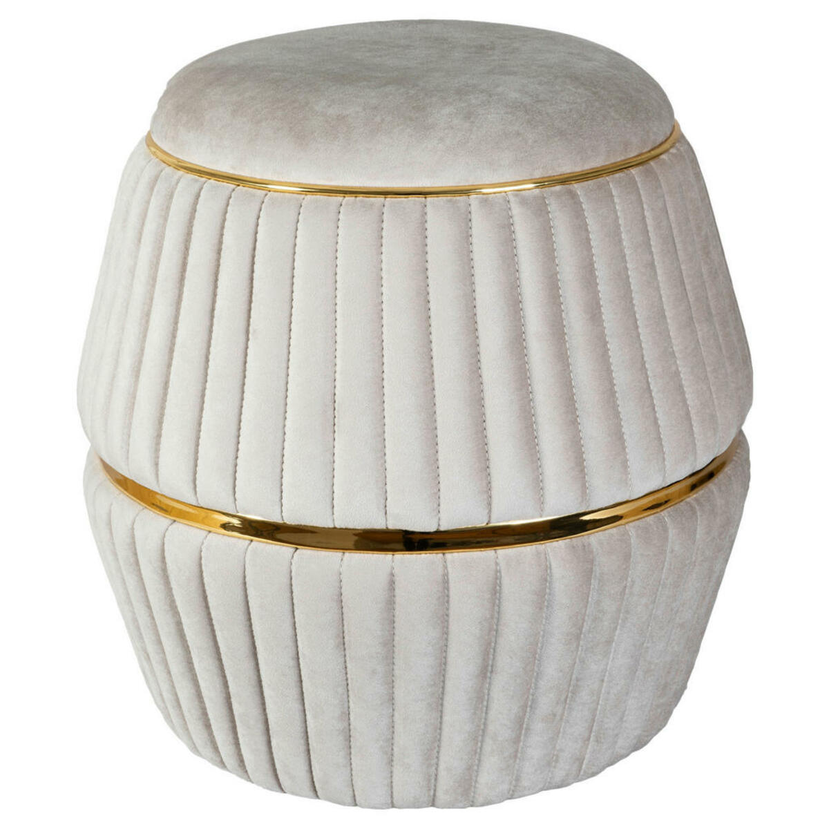 Bild 1 von Mid.you Hocker, Taupe, Gold, Textil, 53 cm, Wohnzimmer, Hocker, Sitzhocker