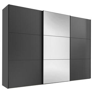 Moderano Schwebetürenschrank, Anthrazit, Metall, 10 Fächer, 2 Schubladen, 249x222x68 cm, Goldenes M, BQ - Bündnis für Qualität, Made in Germany, Typenauswahl, Beimöbel erhältlich, umfangreiche