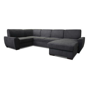Livetastic Wohnlandschaft, Dunkelgrau, Textil, 6-Sitzer, Ottomane rechts, U-Form, 310x190 cm, Made in Europe, Schlafen auf Sitzhöhe, Wohnzimmer, Sofas & Couches, Wohnlandschaften