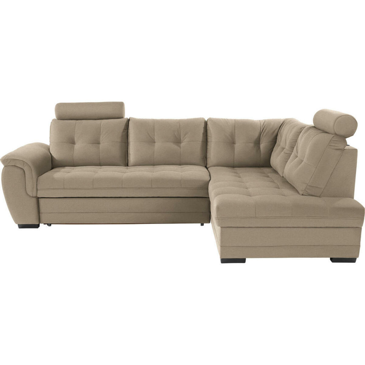 Bild 1 von Livetastic Ecksofa, Hellbraun, Textil, 5-Sitzer, Ottomane rechts, L-Form, 251x183 cm, Made in EU, Stoffauswahl, Wohnzimmer, Sofas & Couches, Wohnlandschaften