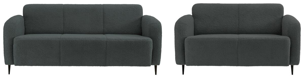 Bild 1 von Sitzgarnitur Marone Anthrazit Teddystoff, Anthrazit