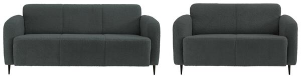 Bild 1 von Sitzgarnitur Marone Anthrazit Teddystoff, Anthrazit