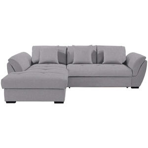 Livetastic Ecksofa, Hellgrau, Textil, 3-Sitzer, Ottomane links, L-Form, 278x187 cm, seitenverkehrt erhältlich, Wohnzimmer, Sofas & Couches, Wohnlandschaften