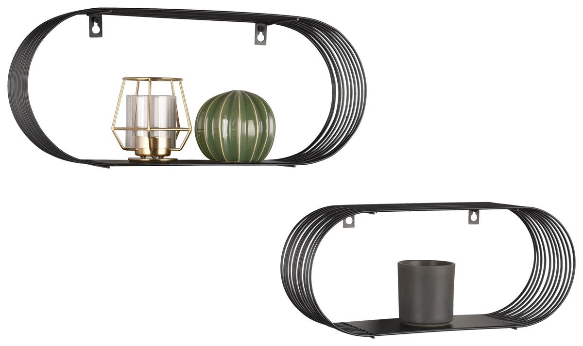 Bild 1 von Wandregalset Jessica in Schwarz, Schwarz