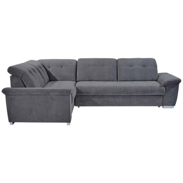 Bild 1 von Livetastic Ecksofa, Dunkelgrau, Textil, 4-Sitzer, Ottomane links, L-Form, 285x206 cm, seitenverkehrt erhältlich, Wohnzimmer, Sofas & Couches, Wohnlandschaften