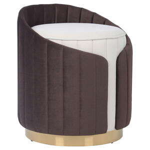 Mid.you Hocker, Braun, Beige, Textil, 40x45x40 cm, Wohnzimmer, Hocker, Sitzhocker