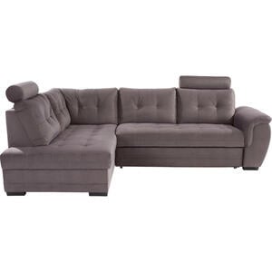 Livetastic Ecksofa, Dunkelgrau, Textil, 5-Sitzer, Ottomane links, L-Form, 251x183 cm, Made in EU, Stoffauswahl, Wohnzimmer, Sofas & Couches, Wohnlandschaften