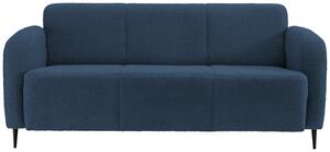 3-Sitzer-Sofa Marone Blau Teddystoff, Blau
