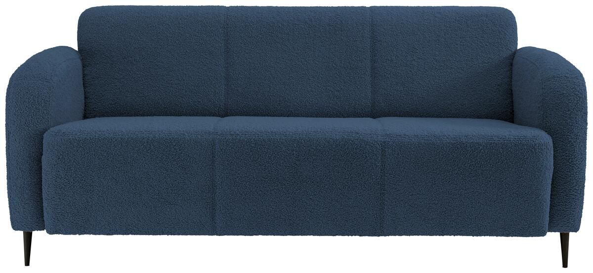 Bild 1 von 3-Sitzer-Sofa Marone Blau Teddystoff, Blau