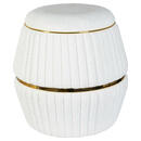 Bild 1 von Mid.you Hocker, Weiß, Gold, Textil, 53 cm, Wohnzimmer, Hocker, Sitzhocker