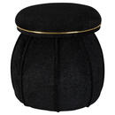 Bild 1 von Mid.you Hocker, Schwarz, Gold, Textil, Wohnzimmer, Hocker, Sitzhocker