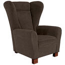 Bild 1 von Livetastic Ohrensessel Lesesessel, Dunkelbraun, Textil, Buche, massiv, 95x109x97 cm, Wohnzimmer, Sessel, Ohrensessel