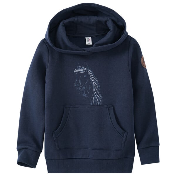 Bild 1 von Mädchen Hoodie mit Pferde-Print DUNKELBLAU