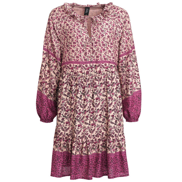 Bild 1 von Damen Kleid mit floralem Print BEIGE / BEERE