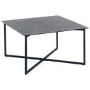 Bild 1 von Hom`in Couchtisch, Grau, Schwarz, Metall, Glas, Keramik, quadratisch, eckig, X-Form, 75x45 cm, einfacher Aufbau, Wohnzimmer, Wohnzimmertische, Couchtische, Glas-Couchtische