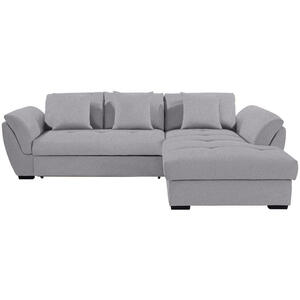 Livetastic Ecksofa, Hellgrau, Textil, 3-Sitzer, Ottomane rechts, L-Form, 278x187 cm, seitenverkehrt erhältlich, Wohnzimmer, Sofas & Couches, Wohnlandschaften