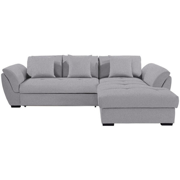 Bild 1 von Livetastic Ecksofa, Hellgrau, Textil, 3-Sitzer, Ottomane rechts, L-Form, 278x187 cm, seitenverkehrt erhältlich, Wohnzimmer, Sofas & Couches, Wohnlandschaften