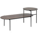 Bild 1 von Mid.you Couchtisch, Natur, Schwarz, Metall, oval, rund, 118x48x45 cm, einfacher Aufbau, Wohnzimmer, Wohnzimmertische, Couchtische