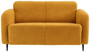 2-Sitzer-Sofa Marone Gelb Teddystoff, Gelb