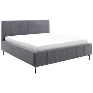 Boxxx Polsterbett, Anthrazit, Textil, Birke, Buche, massiv, H2 + H3, Höhe ca. 20 cm, 180x200 cm, Reach, Wendematratze,Bettkasten, Lattenrost, gepolstertes Kopfteil, Stoffauswahl, in verschiedenen Gr