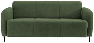 3-Sitzer-Sofa Marone Dunkelgrün Teddystoff, Dunkelgrün