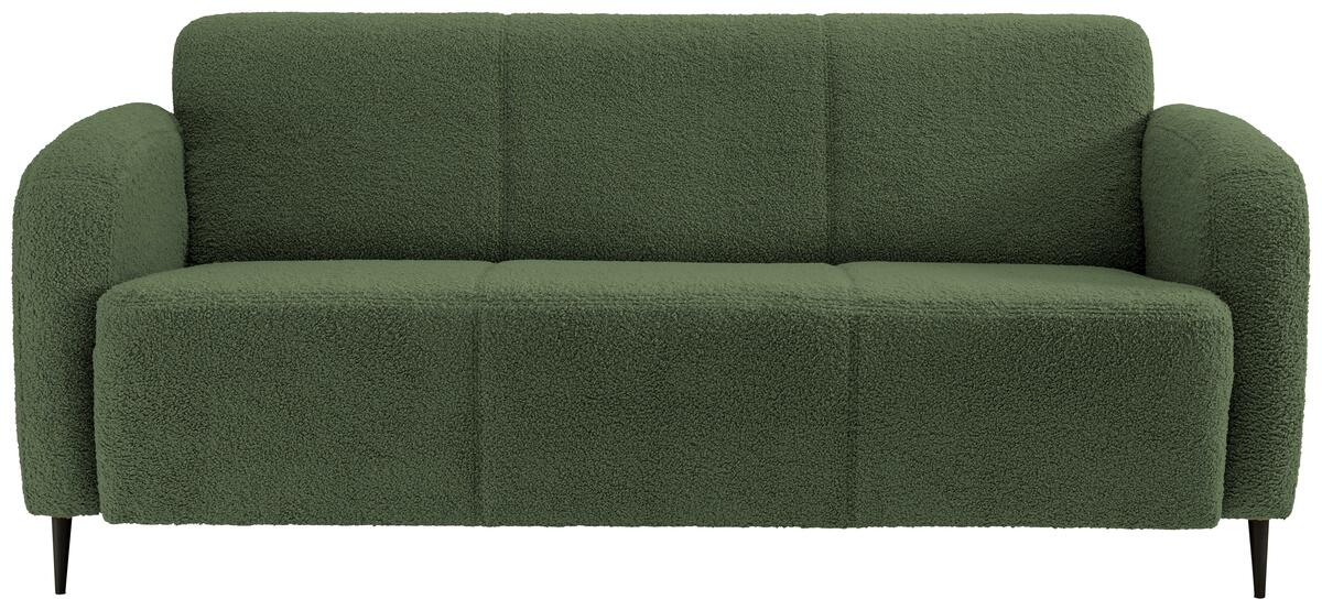 Bild 1 von 3-Sitzer-Sofa Marone Dunkelgrün Teddystoff, Dunkelgrün