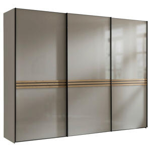 Moderano Schwebetürenschrank, Sand, Eiche Artisan, Metall, 10 Fächer, 2 Schubladen, 249x222x68 cm, Goldenes M, BQ - Bündnis für Qualität, Made in Germany, Typenauswahl, Beimöbel erhältlich, um